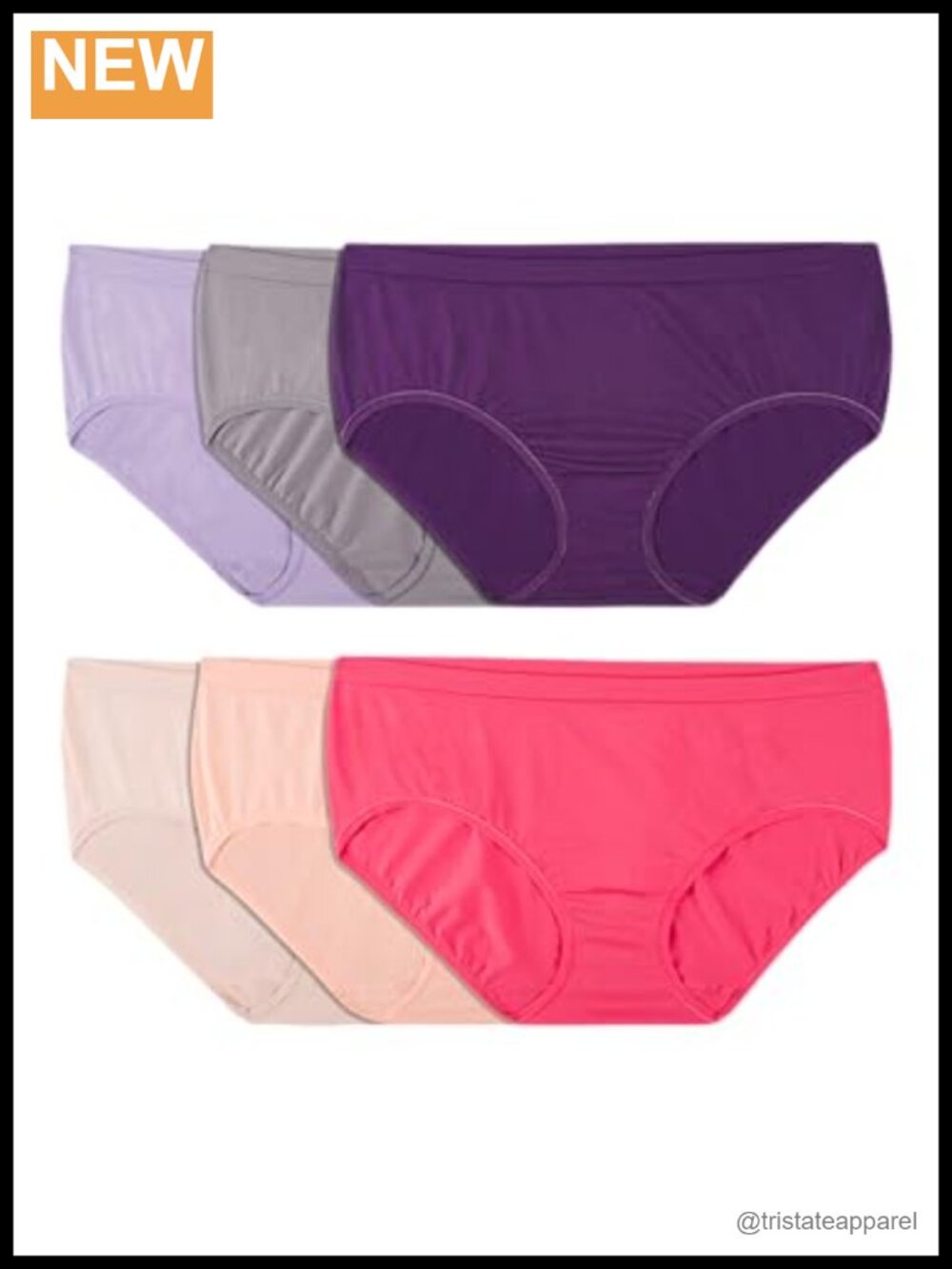 No Show Seamless Stretch Briefs Tag Free Smooth Under Clothes